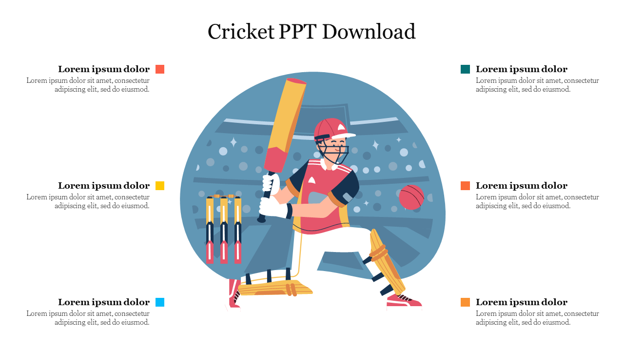 Cricket PPT Presentation Template Download Google Slides